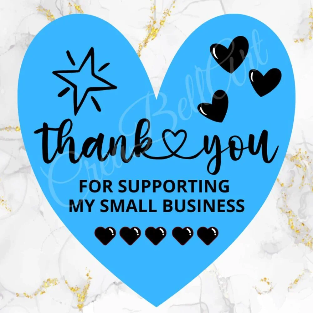 60 COUNT COLORS HEART-SHAPED THANK YOU CARDS  BLANK BACKS 2